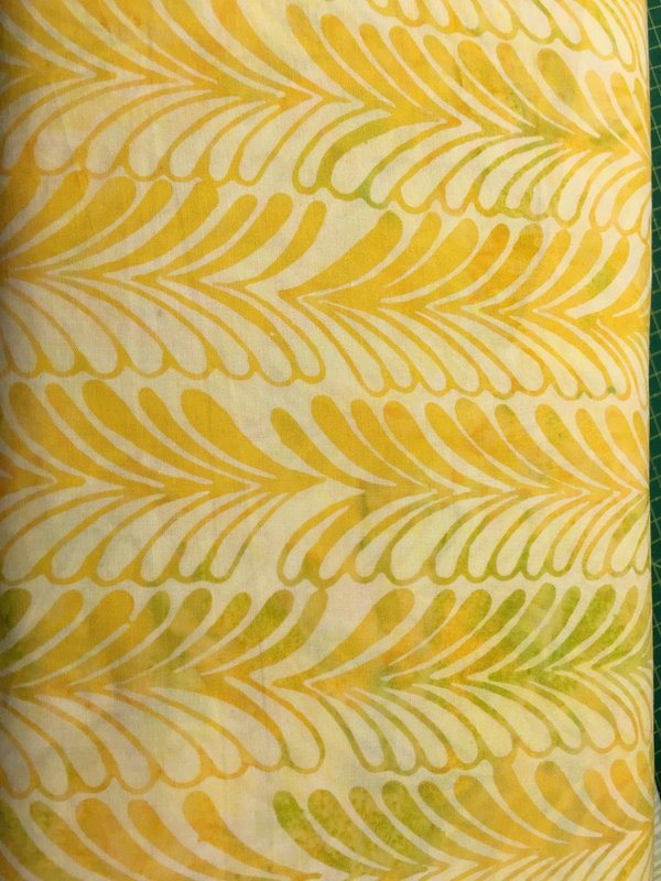 Patchwork- Stoffe-Hoffman Batik gelb gemustert